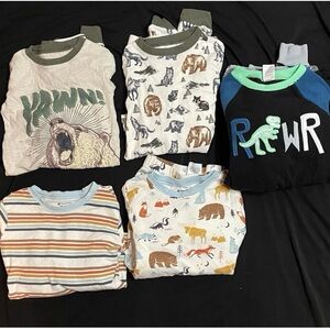 Lot of Five Members Mark Long Sleeve Long Pants Pajama Set Size 5T Boys